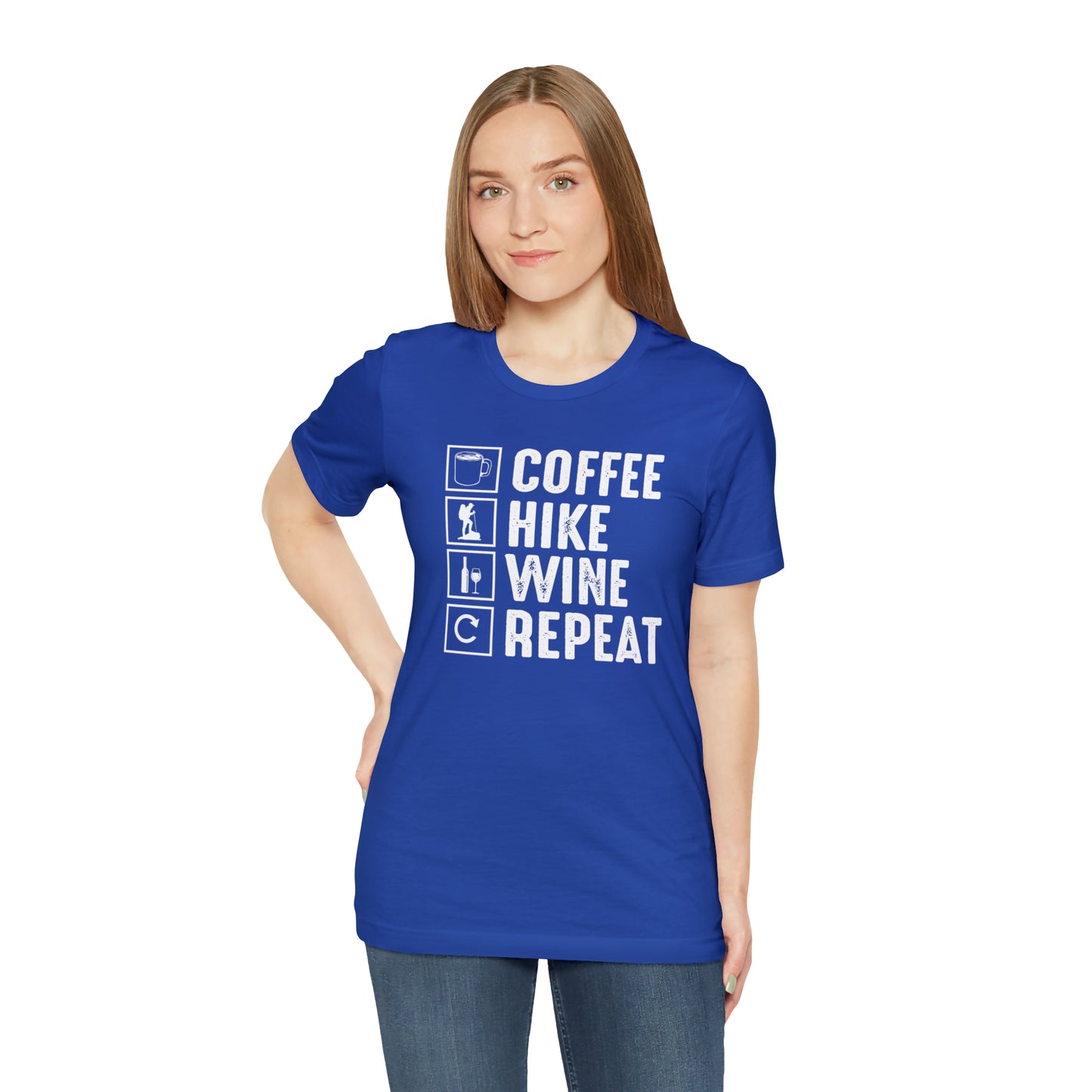 Coffee Hike Wine Repeat- Premium Comfort T-Shirt