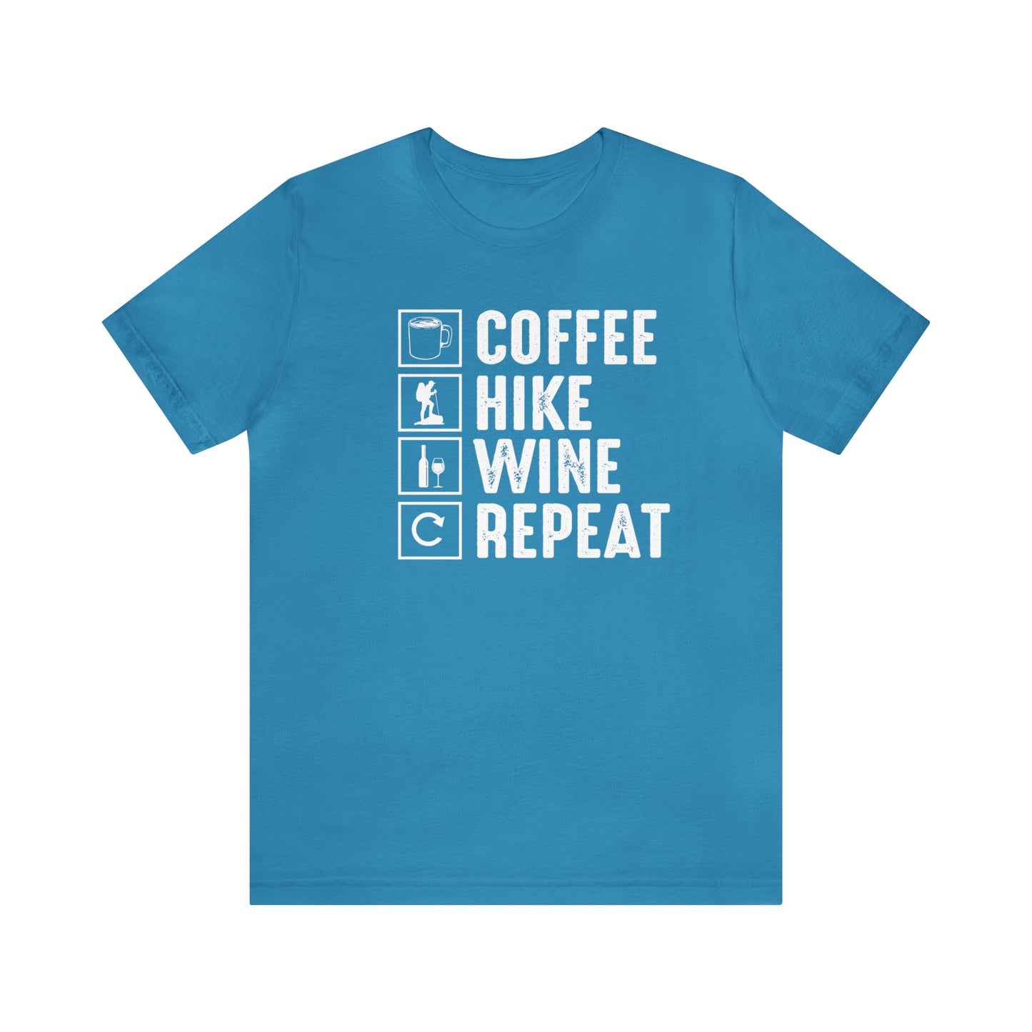 Coffee Hike Wine Repeat- Premium Comfort T-Shirt