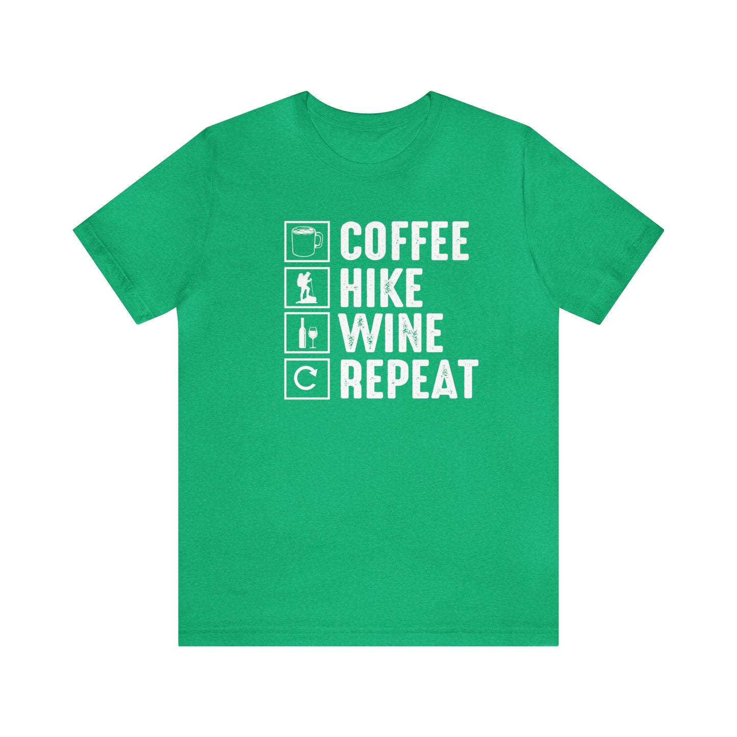Coffee Hike Wine Repeat- Premium Comfort T-Shirt