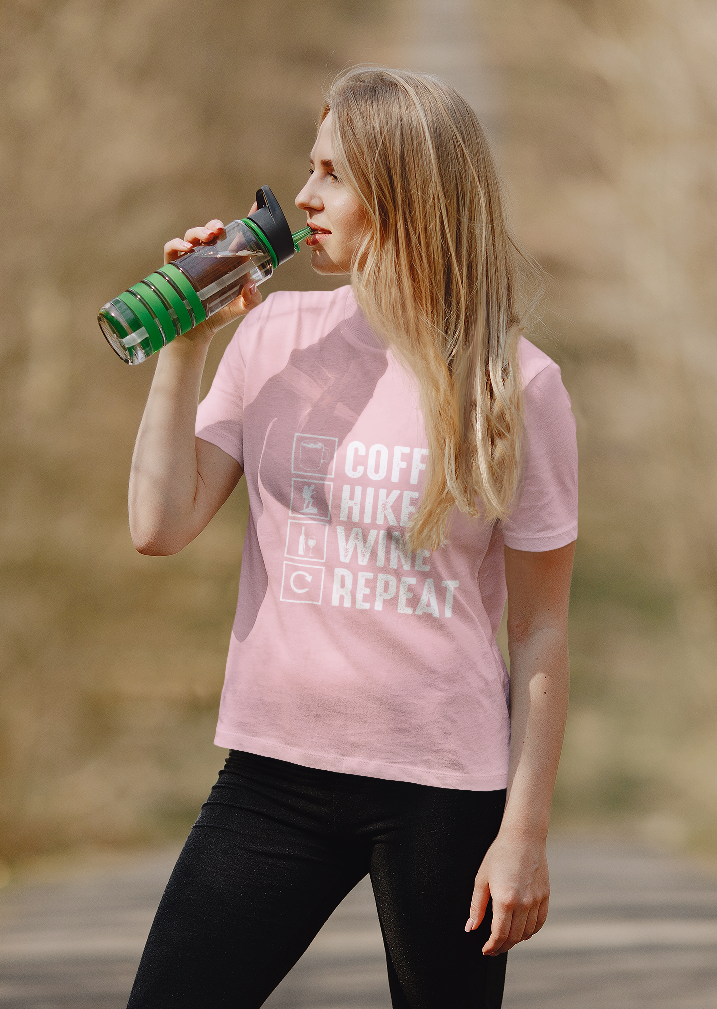 Coffee Hike Wine Repeat- Premium Comfort T-Shirt